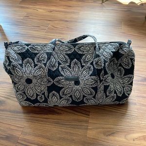 Vera Bradley Black and White Quilted Travel Duffel